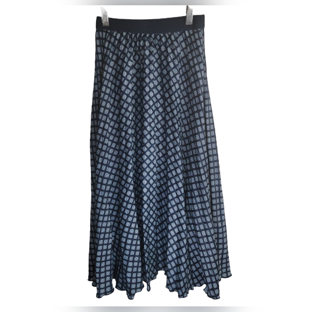 Max Studio Navy Blue Midi Skirt